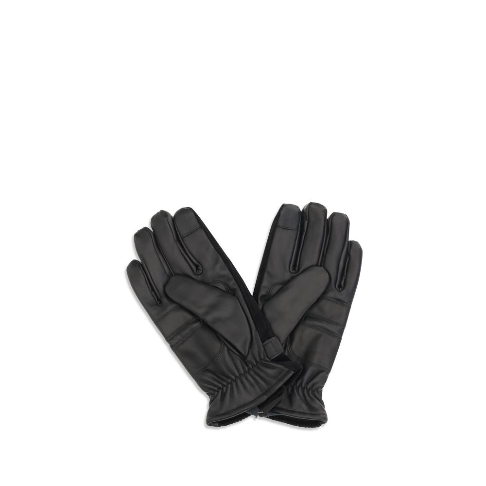 Barbour Black Calf Leather Bos Taurus Gloves