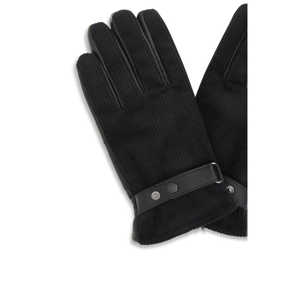 Barbour Black Calf Leather Bos Taurus Gloves