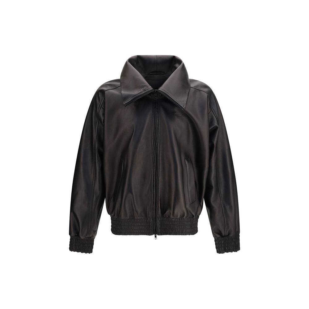 Balenciaga Black Lamb Ovis Aries Leather Jacket