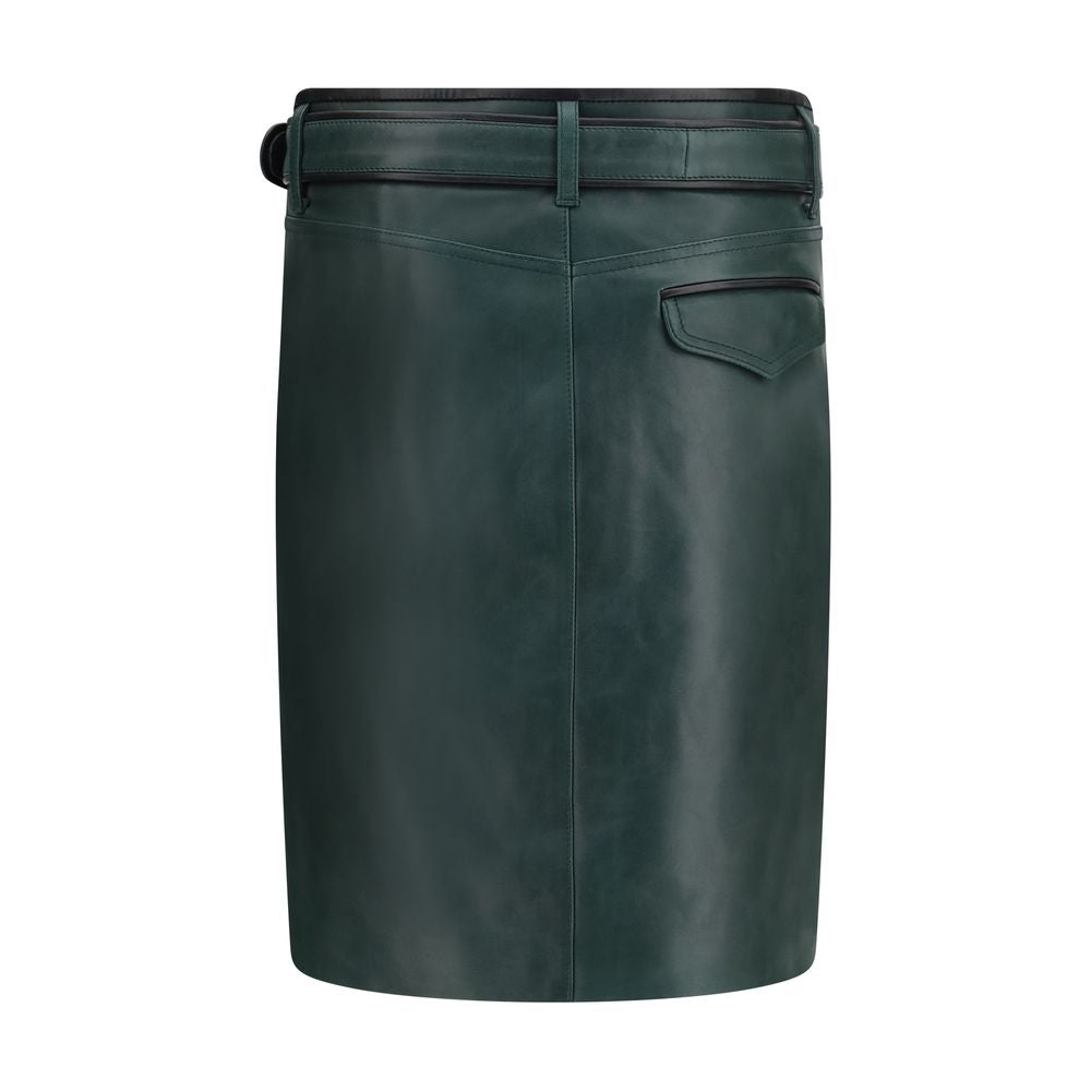 Marni Bicolor Calf Leather Bos Taurus Long Skirt