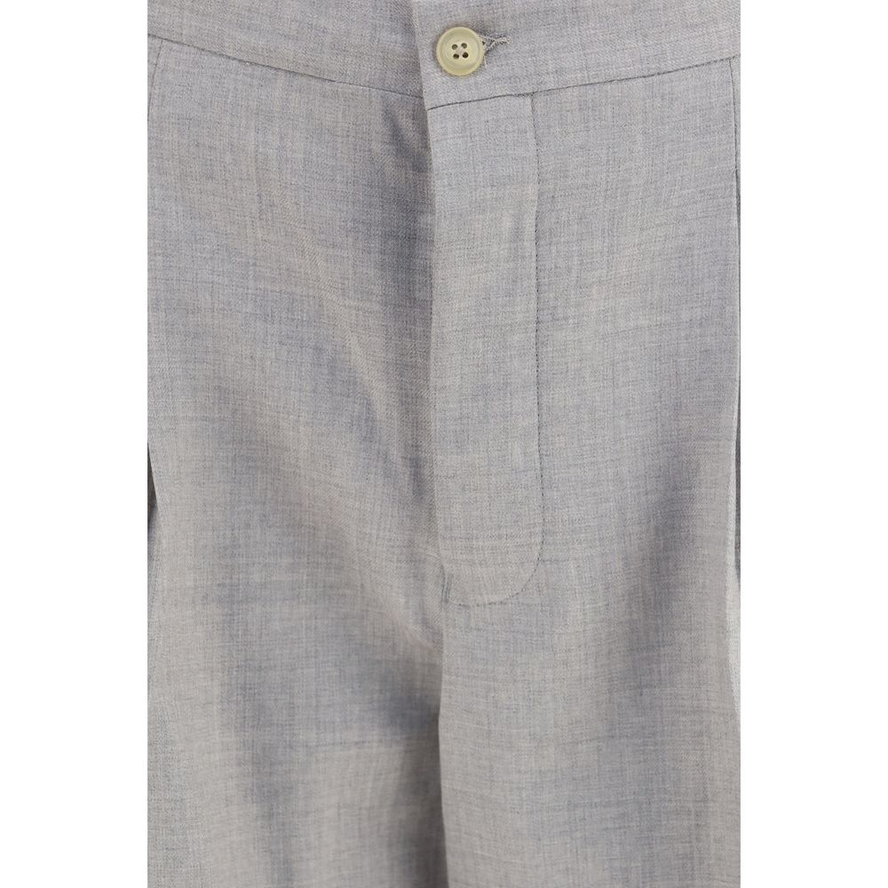 Laneus Gray Wool Oves Aries Casual Pants