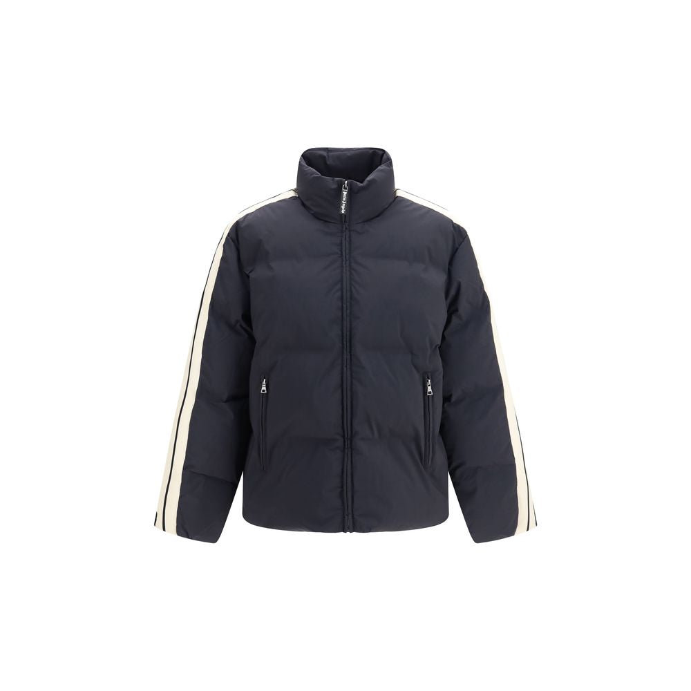 Palm Angels Black Polyamide Full-Length Jacket