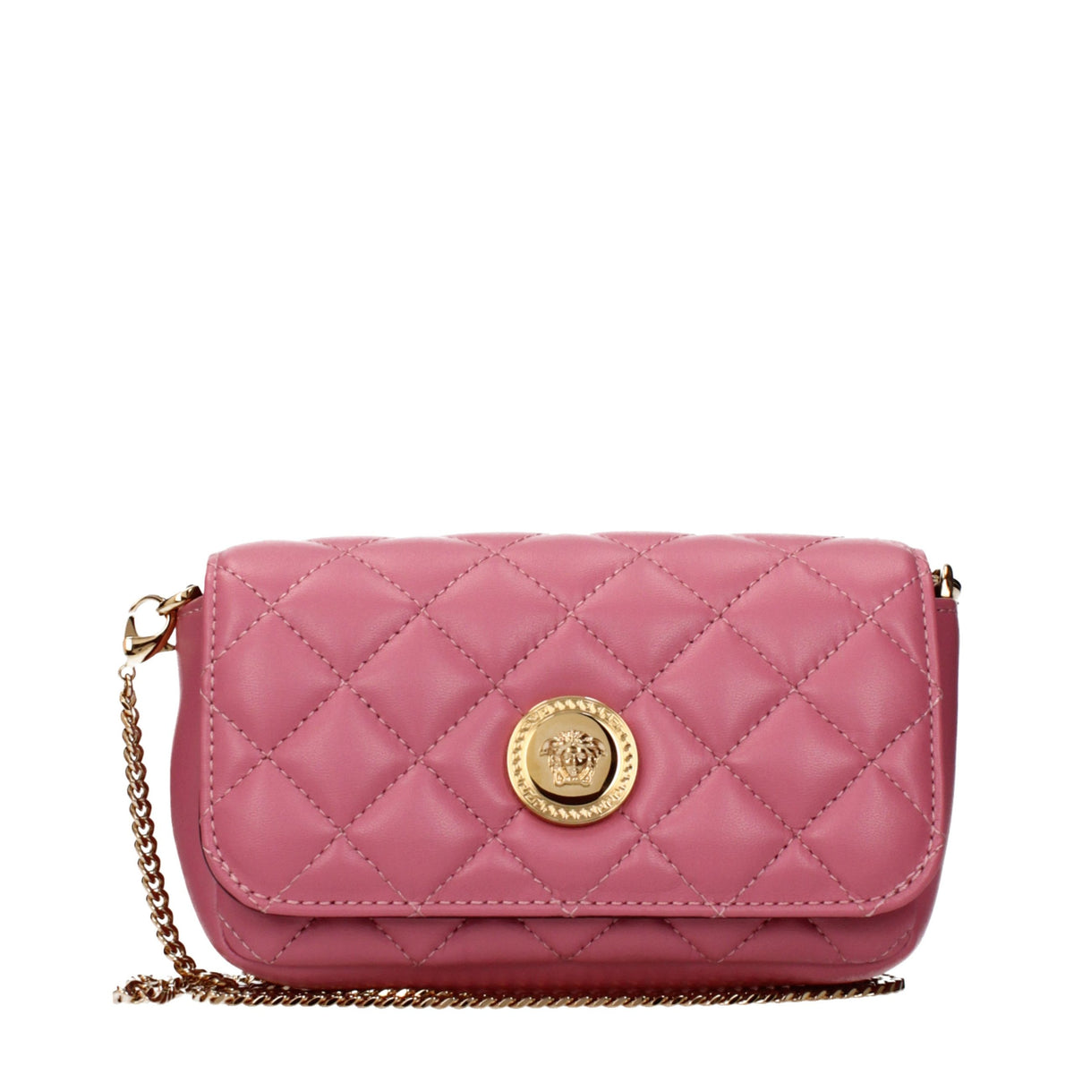 Versace Pink Leather Crossbody Bag