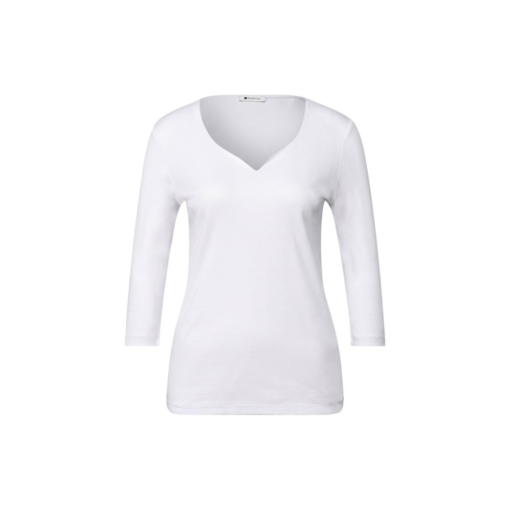 Street One White Cotton Long Sleeve T-Shirt