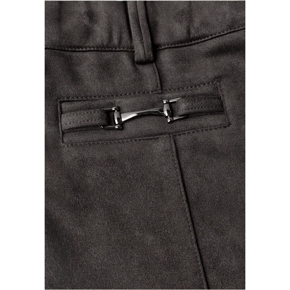 Street One Brown Polyester Casual Pants