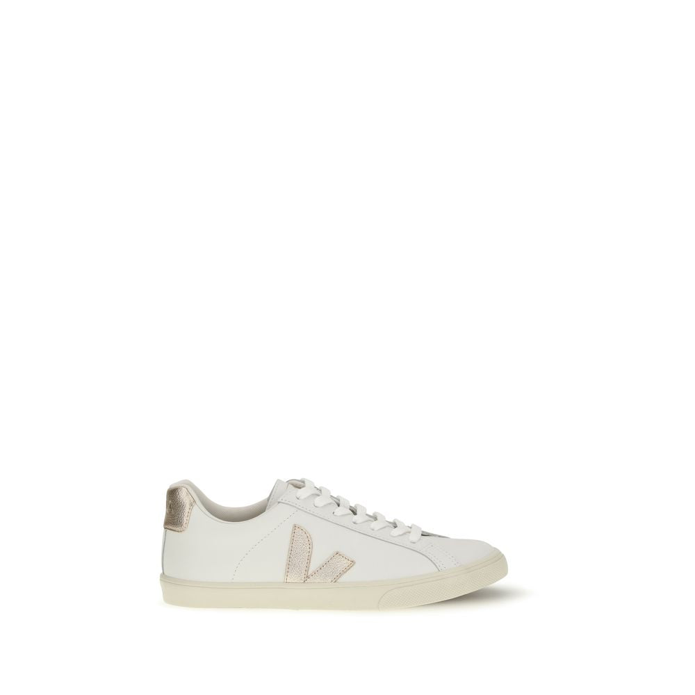Veja White Calf Leather Bos Taurus Low Top Sneakers