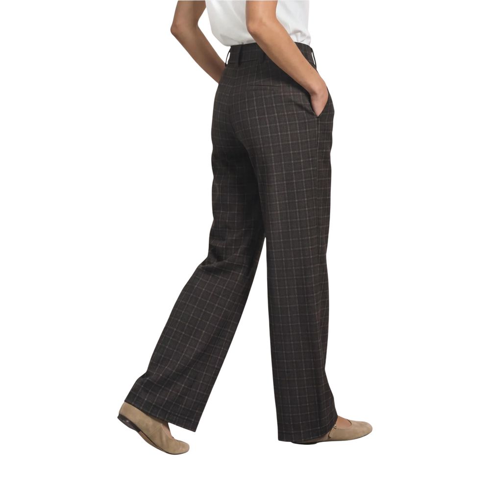 Street One Brown Polyester Casual Pants