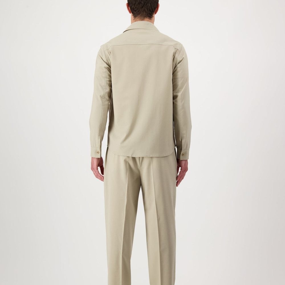 Autore Beige Virgin Wool Shell Jacket