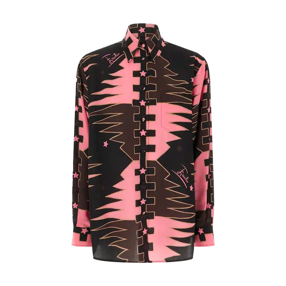 Emilio Pucci Multicolor Silk Pattern Shirt