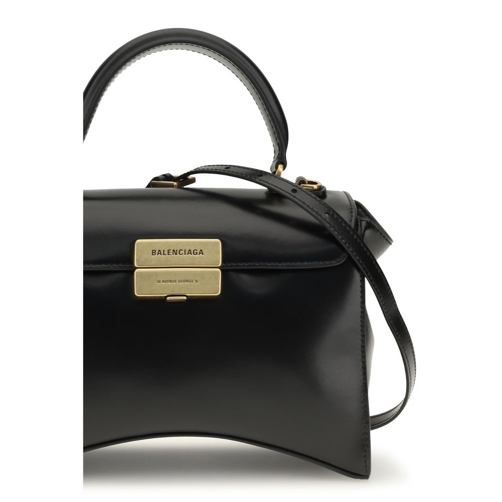 Balenciaga Black Calf Leather Bos Taurus Shoulder Bag