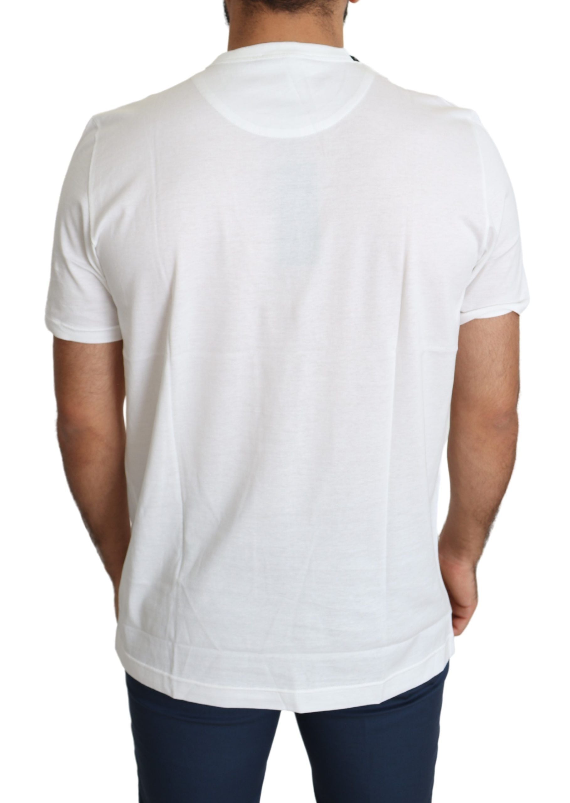 Dolce & Gabbana White Saint Valentine Hearts Print Men T-shirt