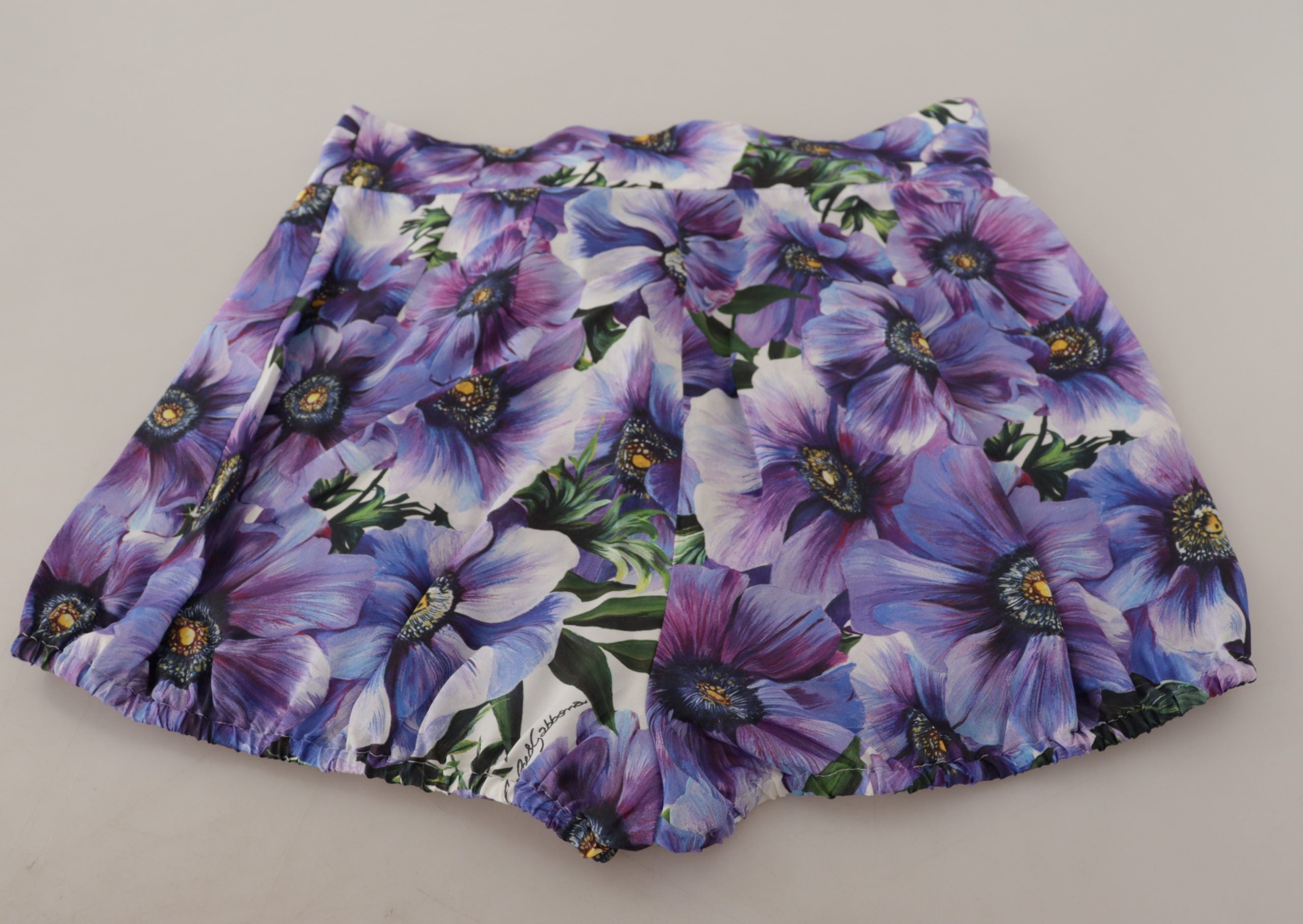 Dolce & Gabbana Purple Anemone High Waist Hot Pants Shorts