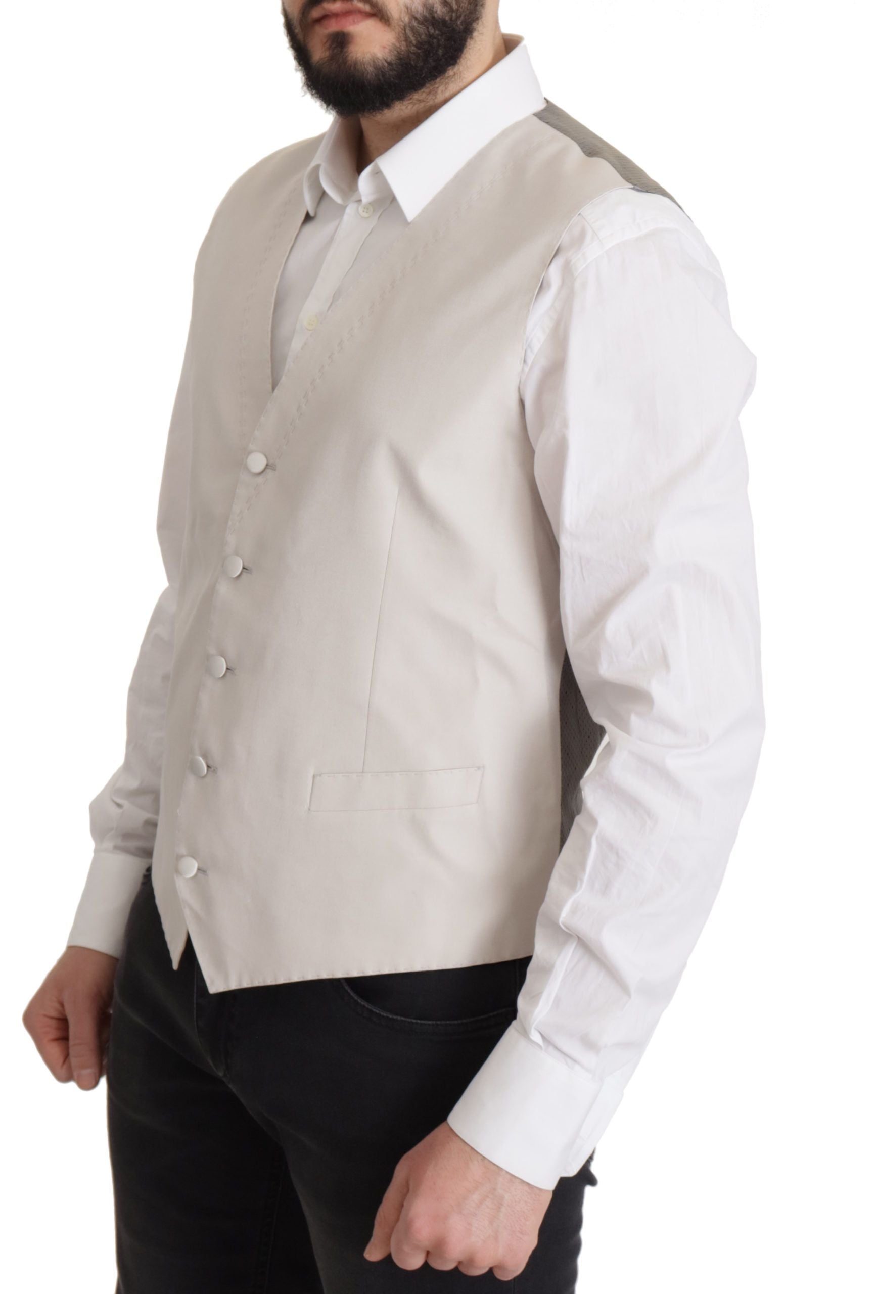 Dolce & Gabbana Gray Silk Single Breasted 2 Pc Blazer