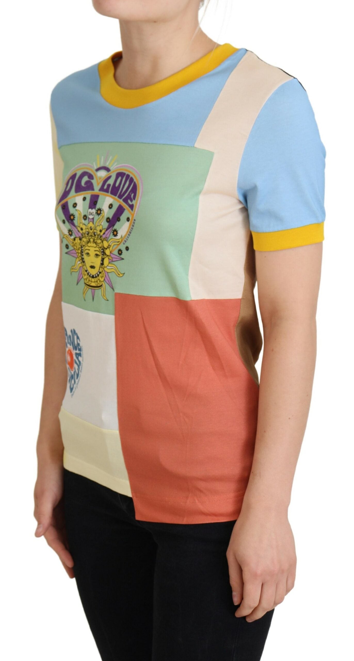 Dolce & Gabbana Multicolor Cotton DG Love Patchwork