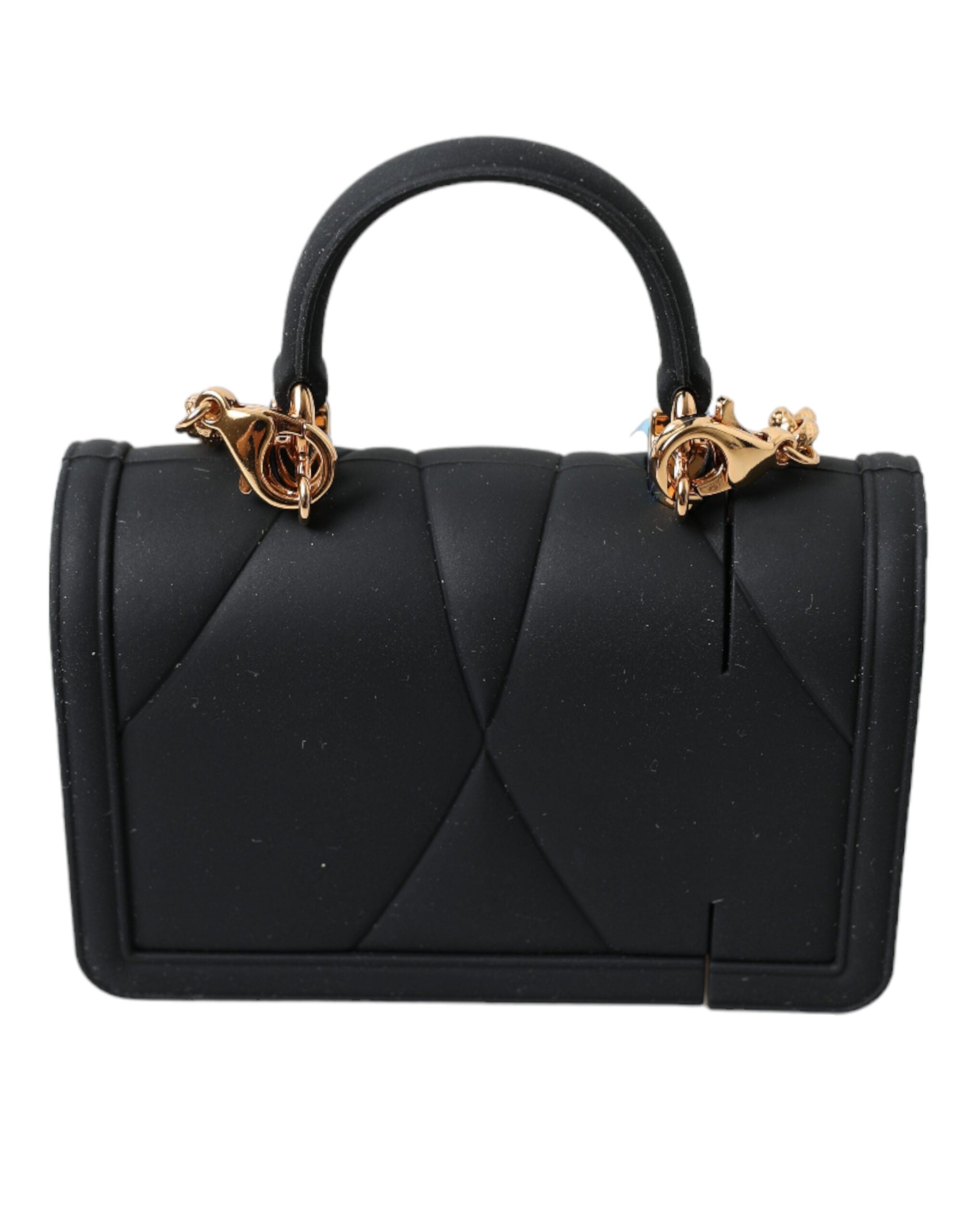 Dolce & Gabbana Black Silicone Devotion Heart Gold Chain Airpods Case