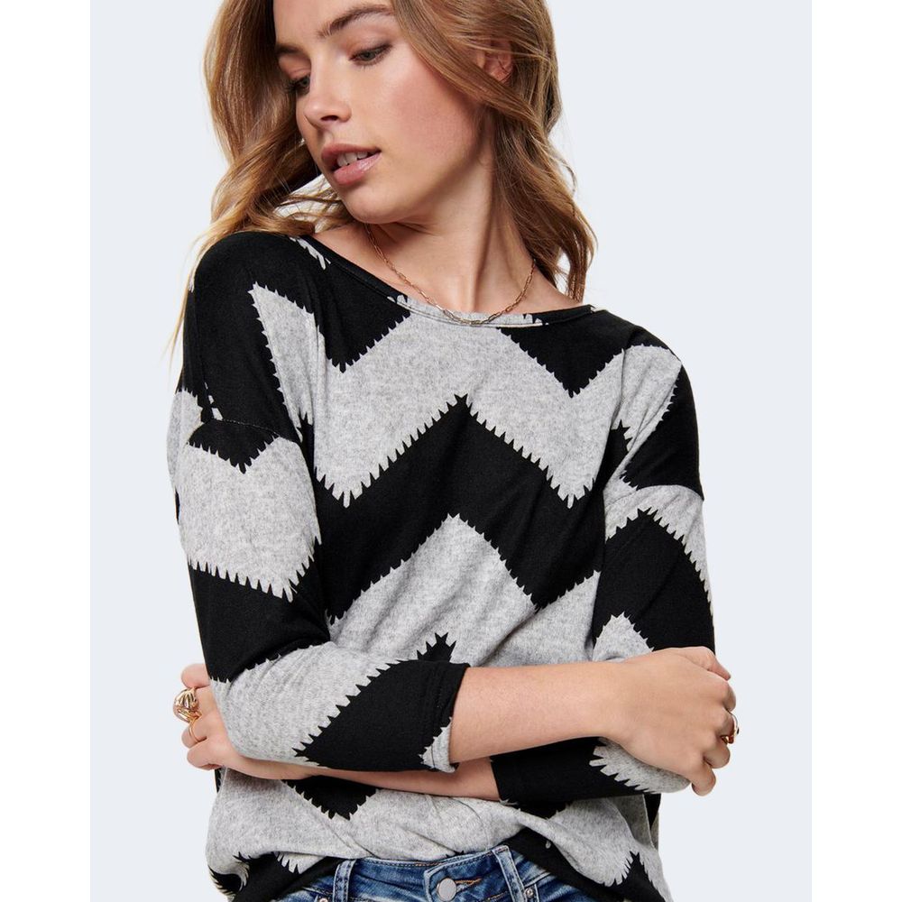 Only Gray Polyester Pattern Shirt