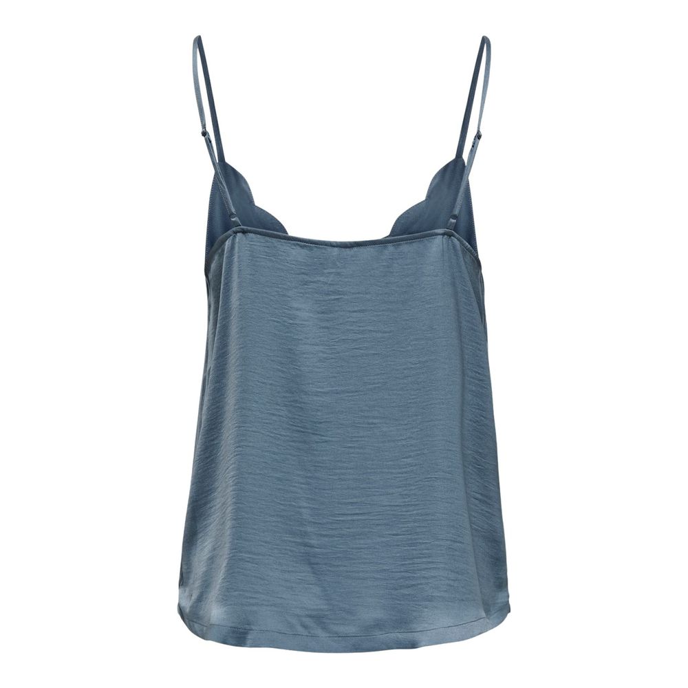 Only Blue Polyester Tank Top