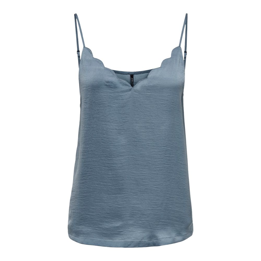 Only Blue Polyester Tank Top