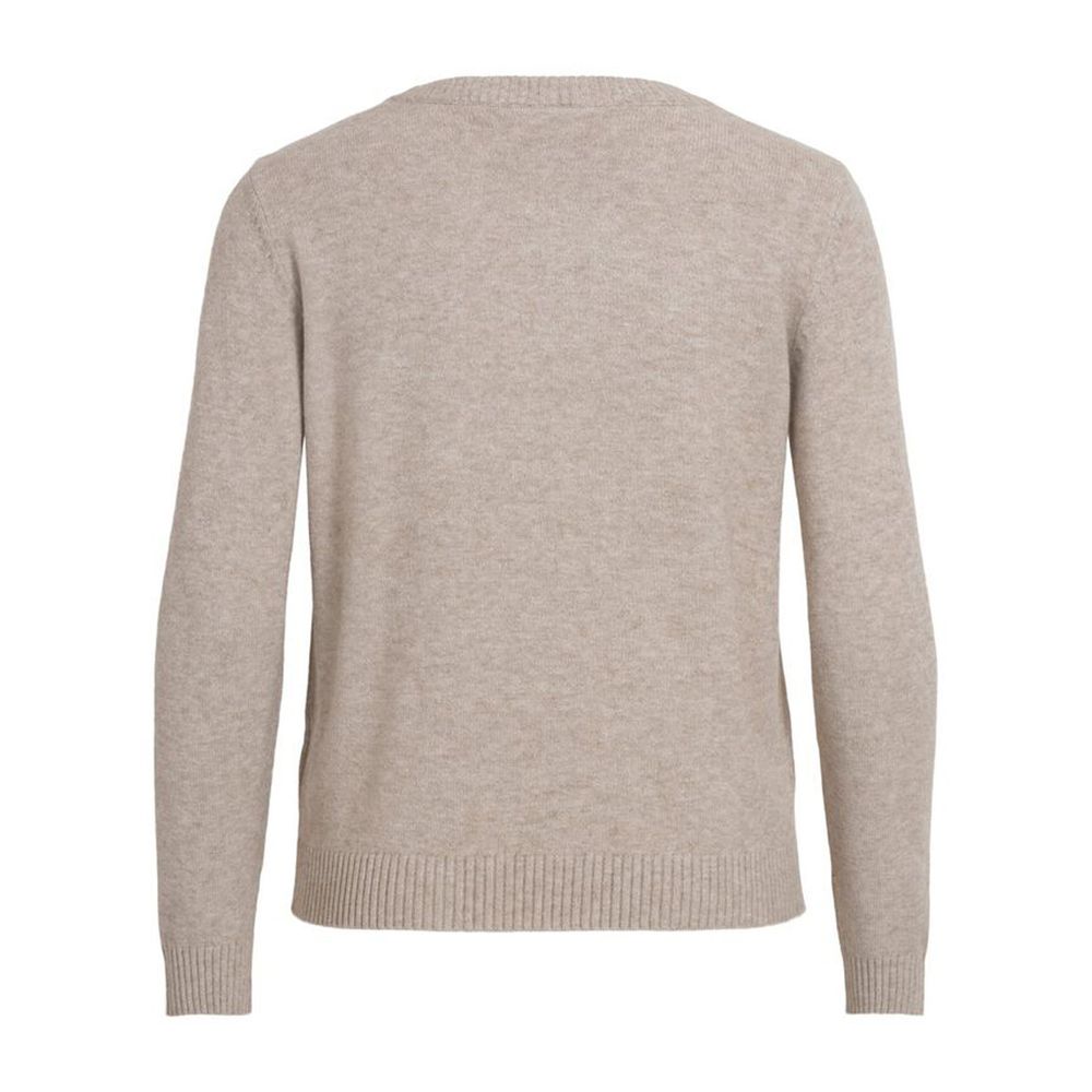 Vila Clothes Beige Viscose Sweatshirt