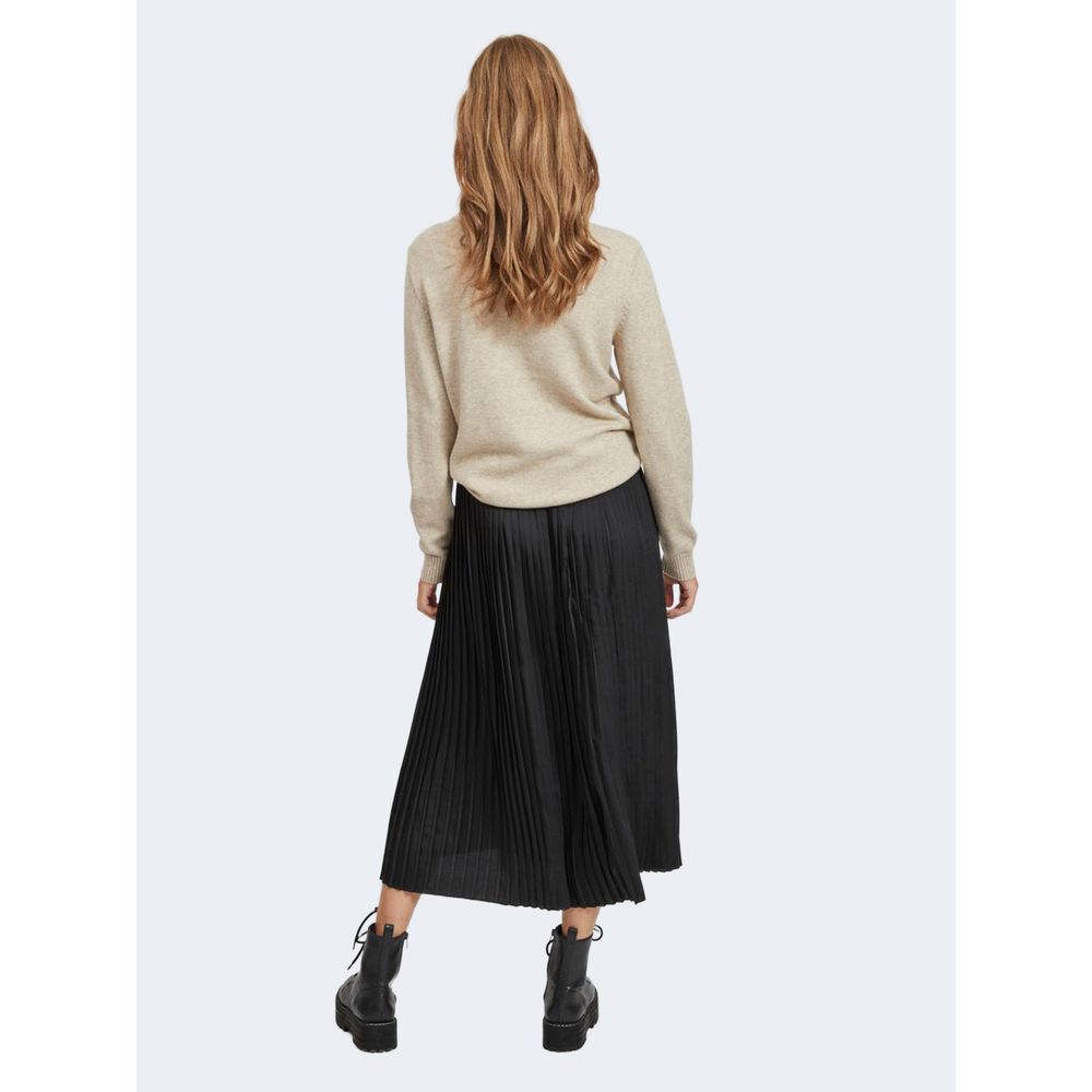 Vila Clothes Beige Viscose Sweatshirt