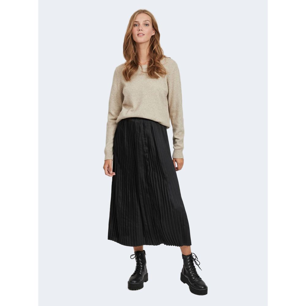 Vila Clothes Beige Viscose Sweatshirt