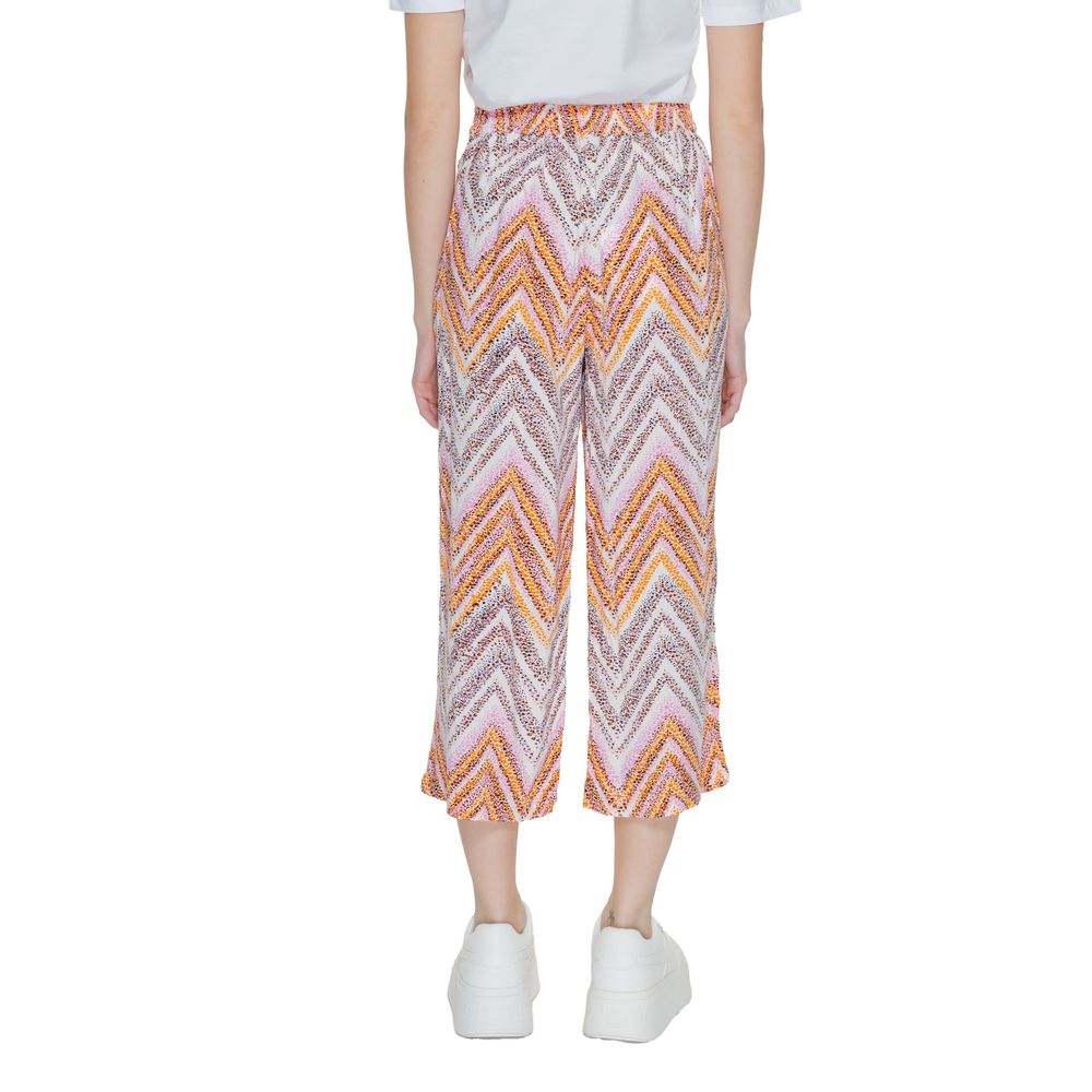 Only Multicolor Viscose Cropped Pant