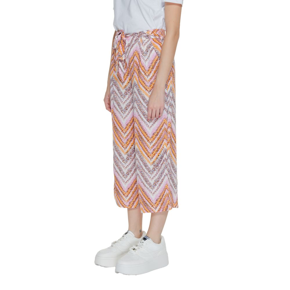 Only Multicolor Viscose Cropped Pant