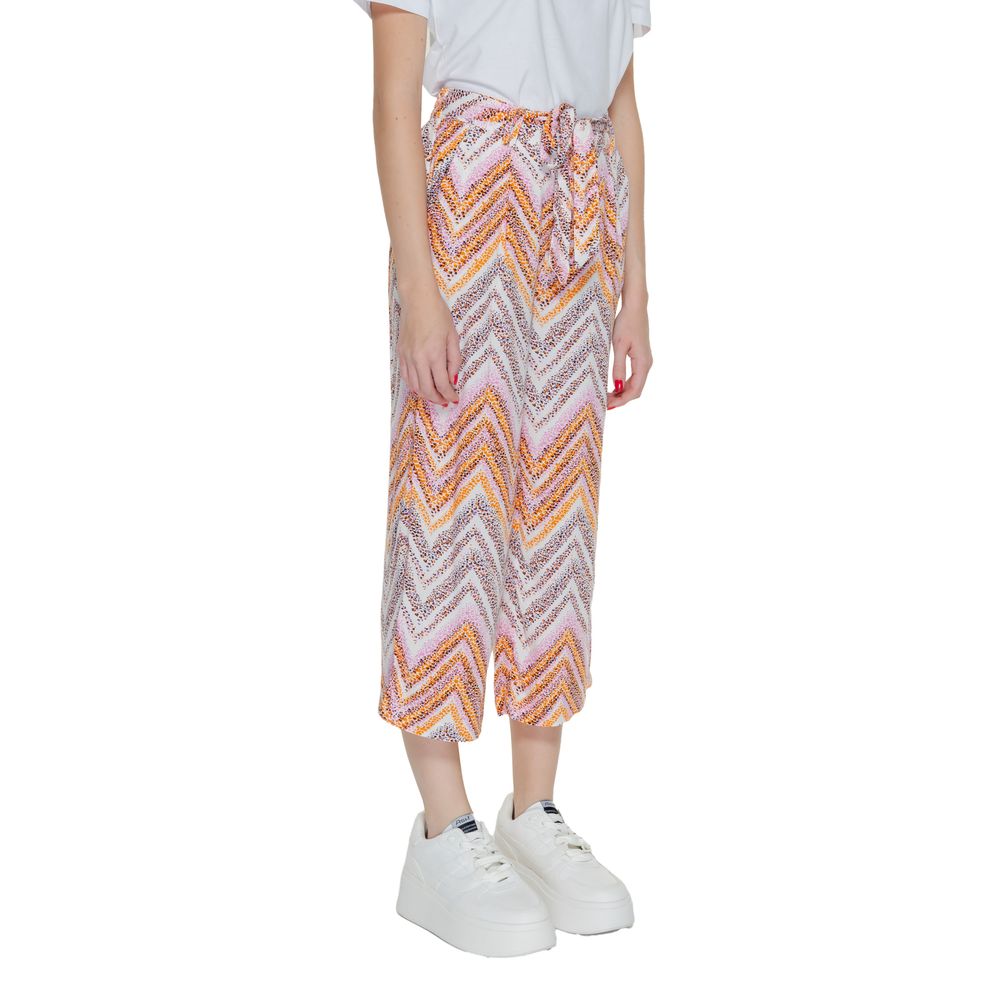 Only Multicolor Viscose Cropped Pant