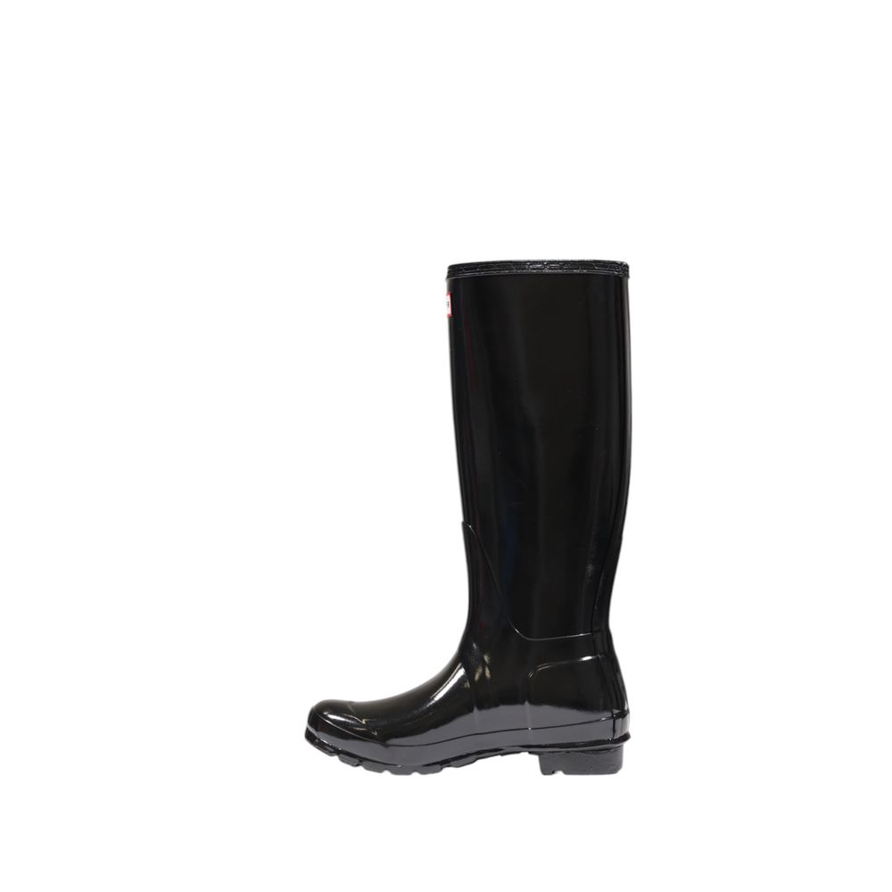 Hunter Black Recycled Polyester Ankle Boots