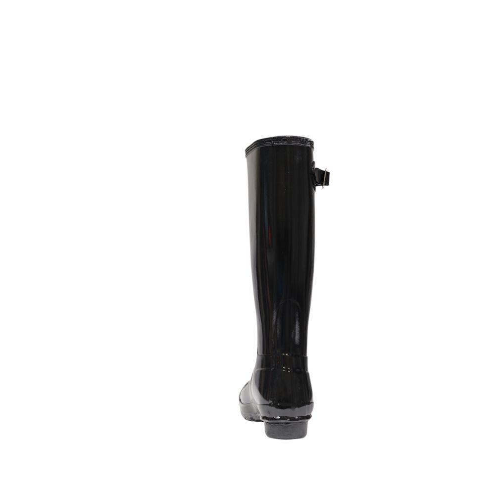Hunter Black Recycled Polyester Ankle Boots