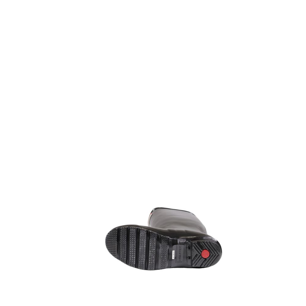 Hunter Black Recycled Polyester Ankle Boots