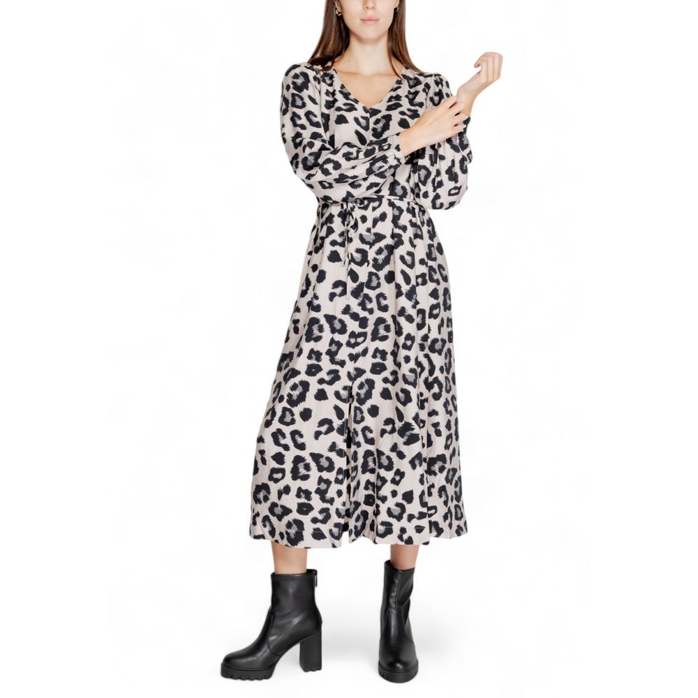 Jacqueline De Yong Gray Viscose Long Dress