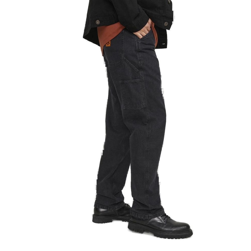 Jack Jones Black Cotton Relaxed Fit Jeans