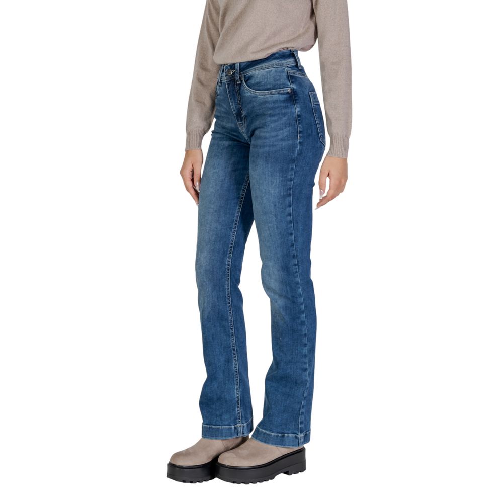 Street One Blue Cotton Mom Jeans