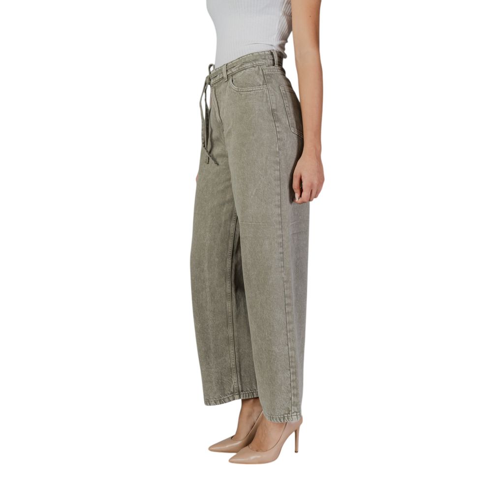 Only Green Cotton Bootcut Jeans