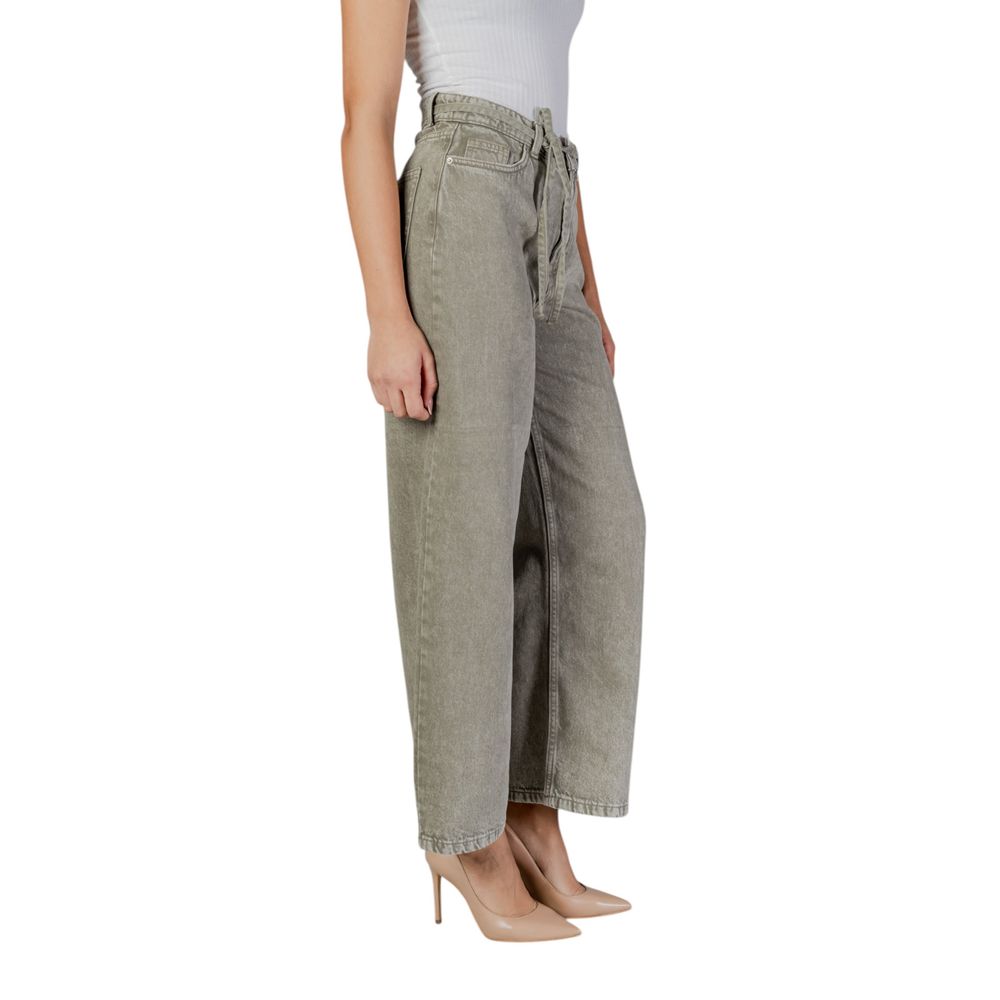 Only Green Cotton Bootcut Jeans