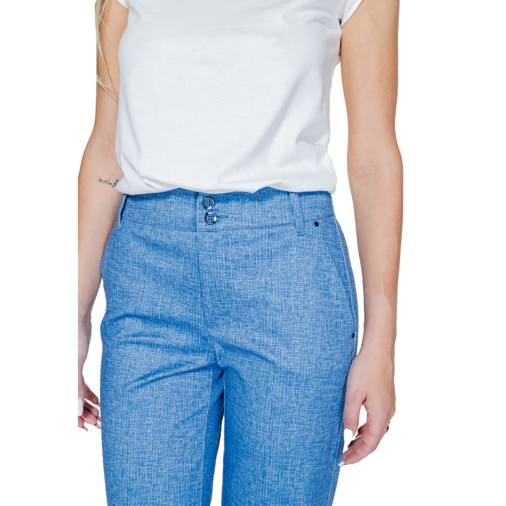 Street One Blue Polyester Pant