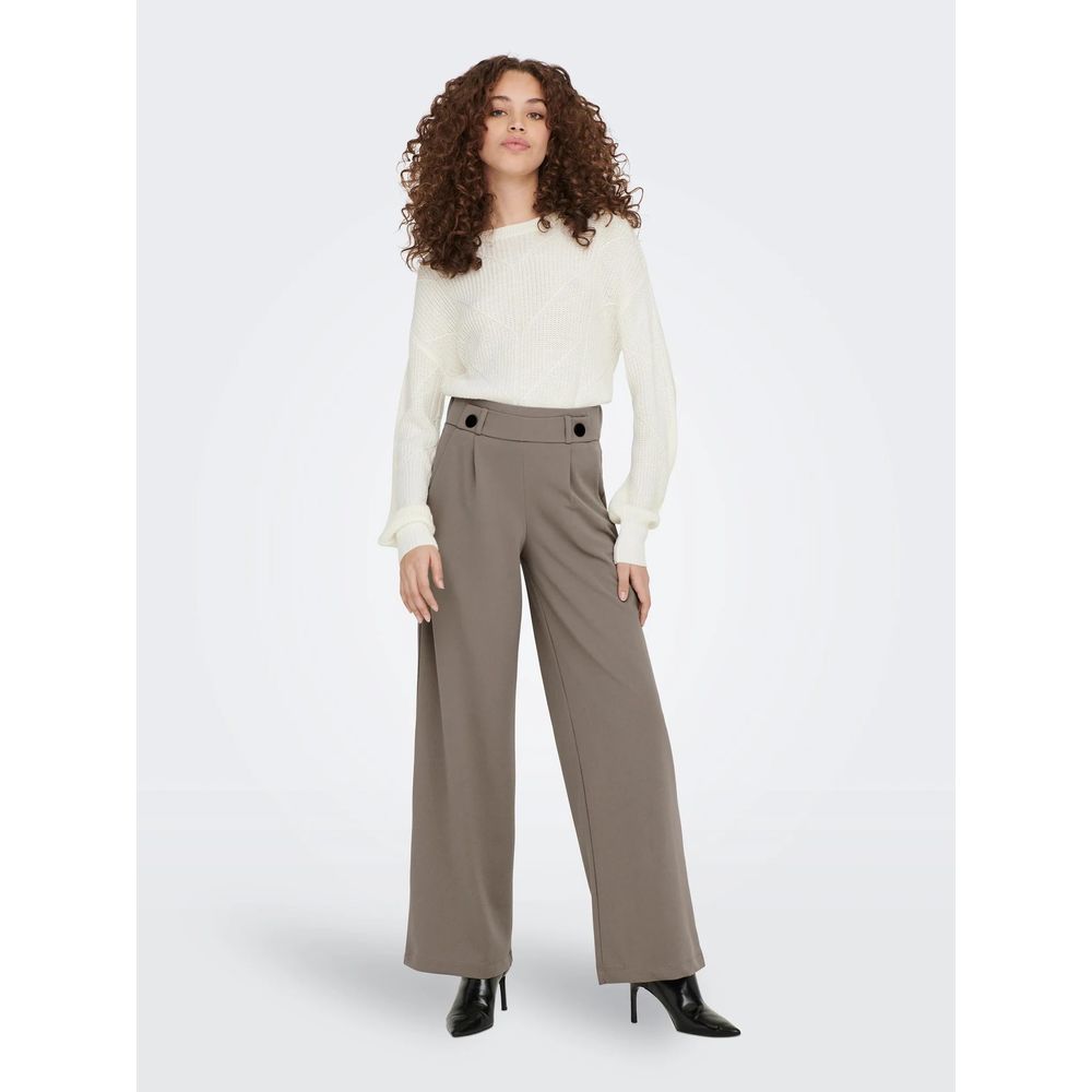Jacqueline De Yong Gray Polyester Pant