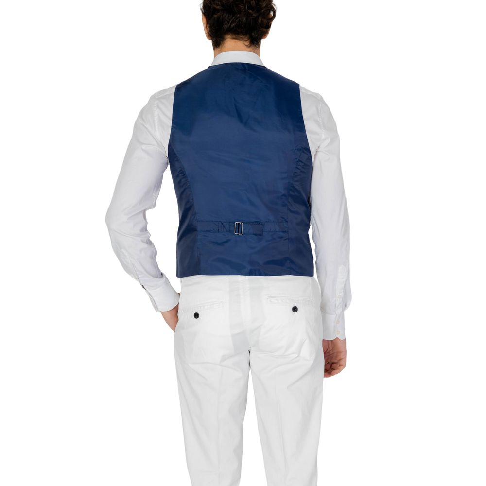 Only & Sons Blue Polyester Waistcoat
