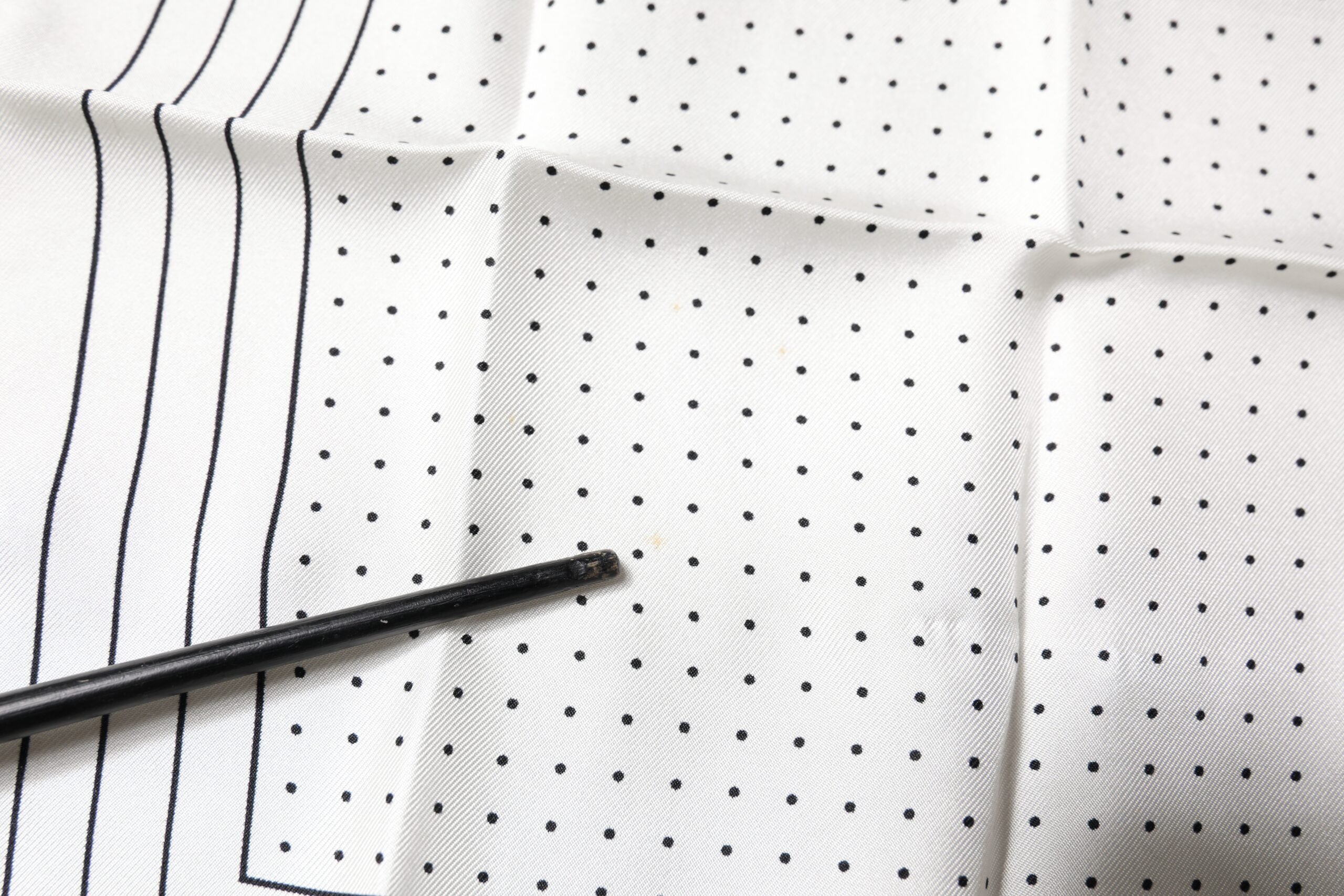 Dolce & Gabbana White Polka Dots Square Handkerchief Scarf