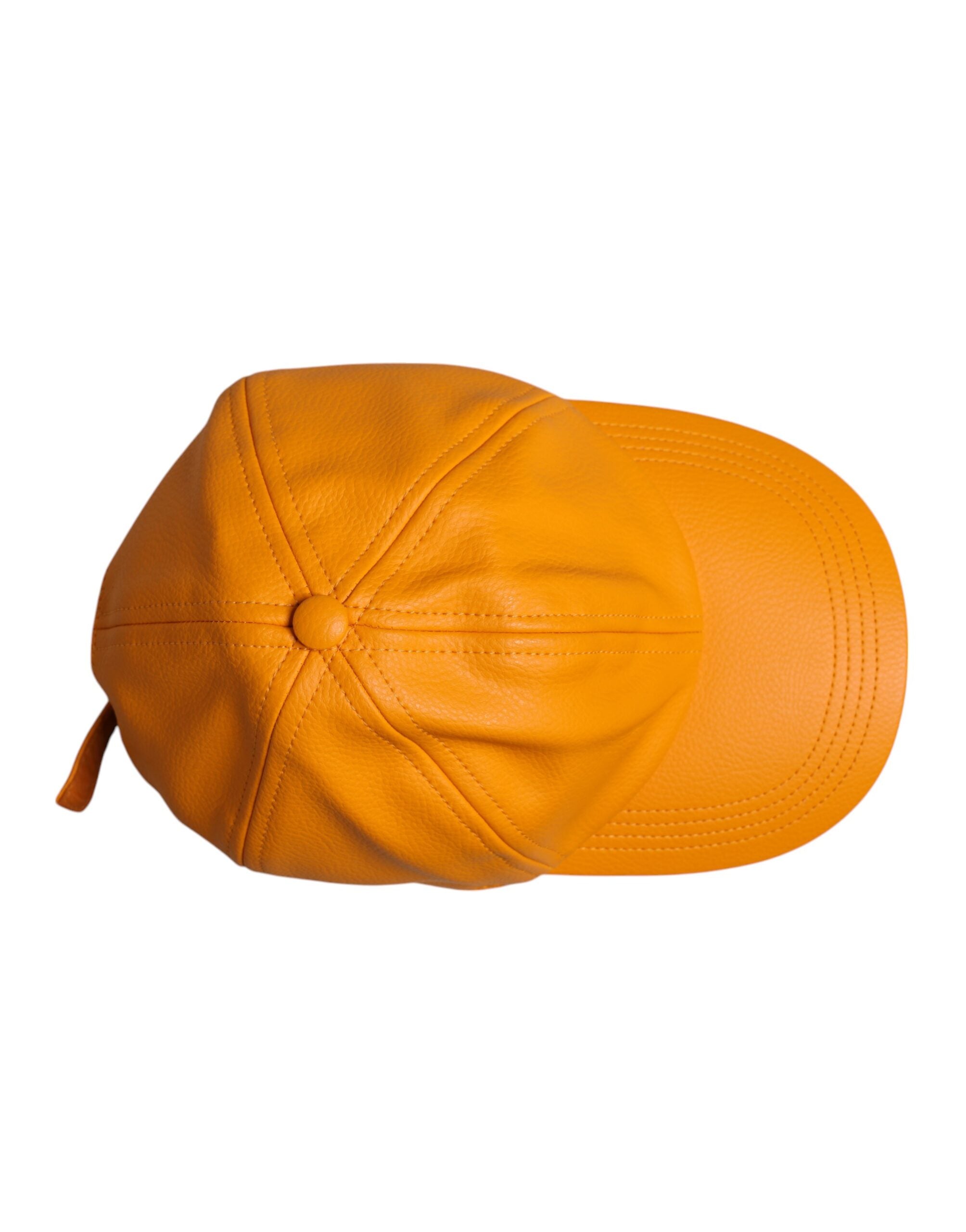 Dolce & Gabbana Orange Cotton 6 Panels Baseball Cap