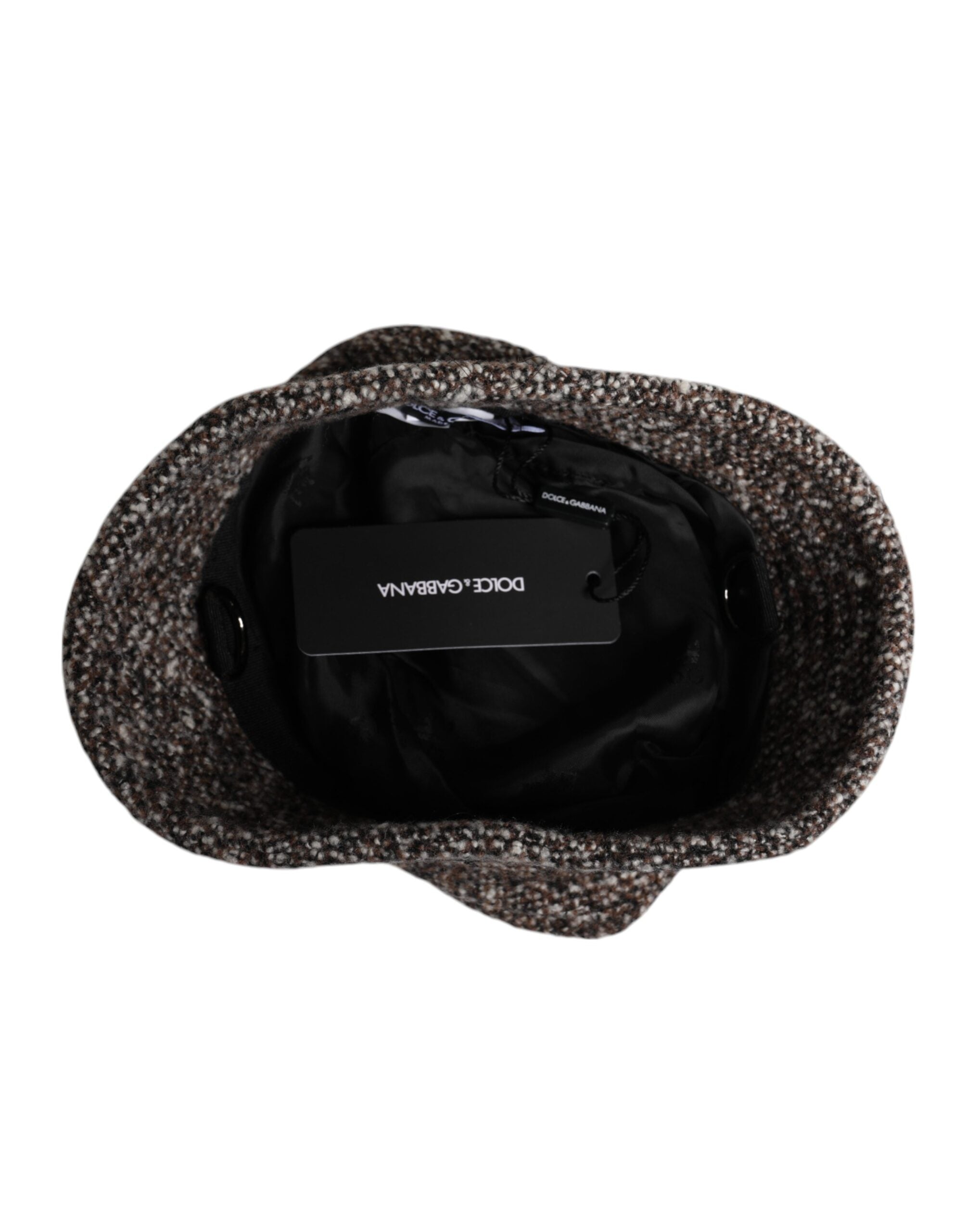 Dolce & Gabbana Brown Alpaca Wool Woven Bucket Hat