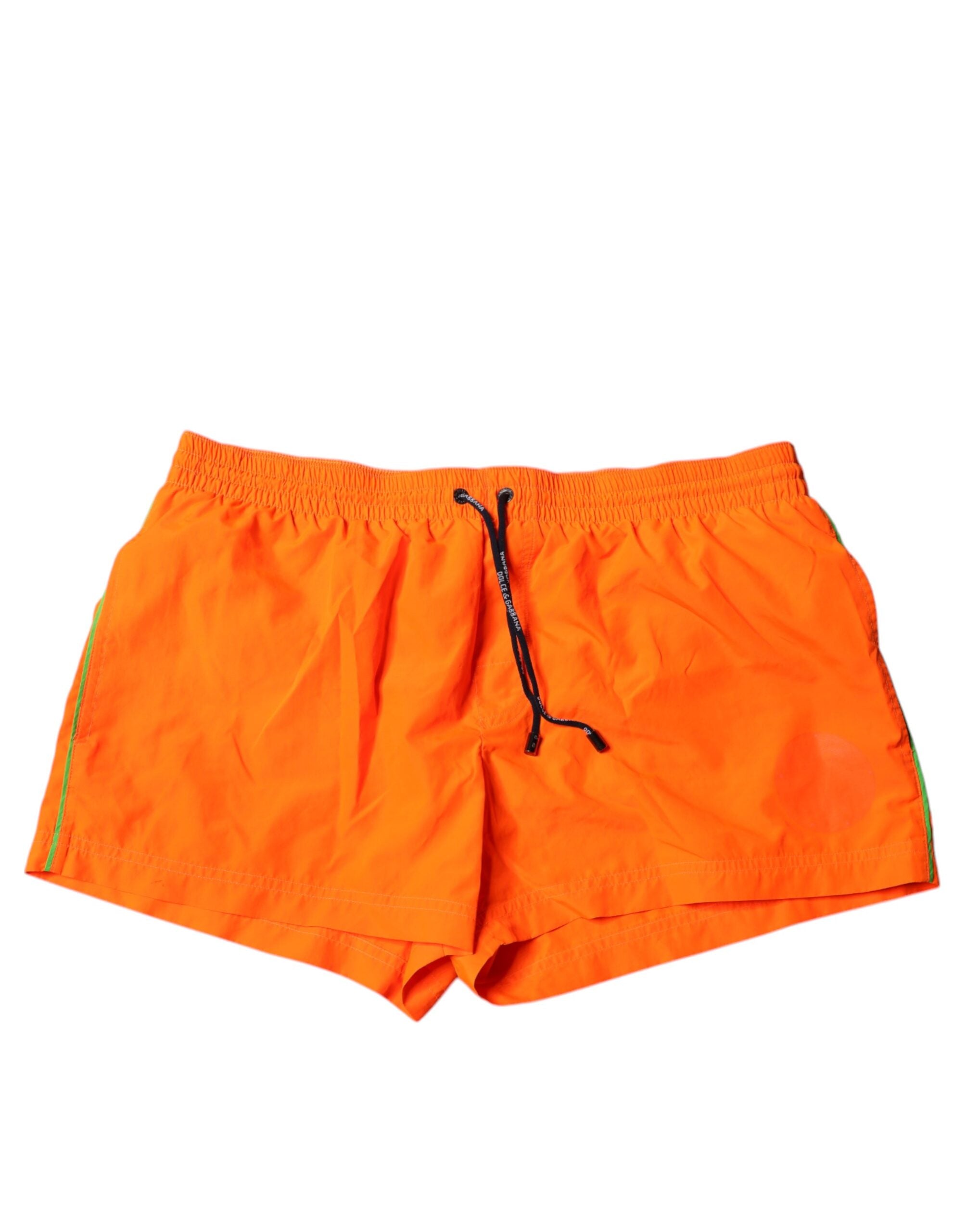 Dolce & Gabbana Orange Polyester Beachwear Shorts 2Pc Swimwear