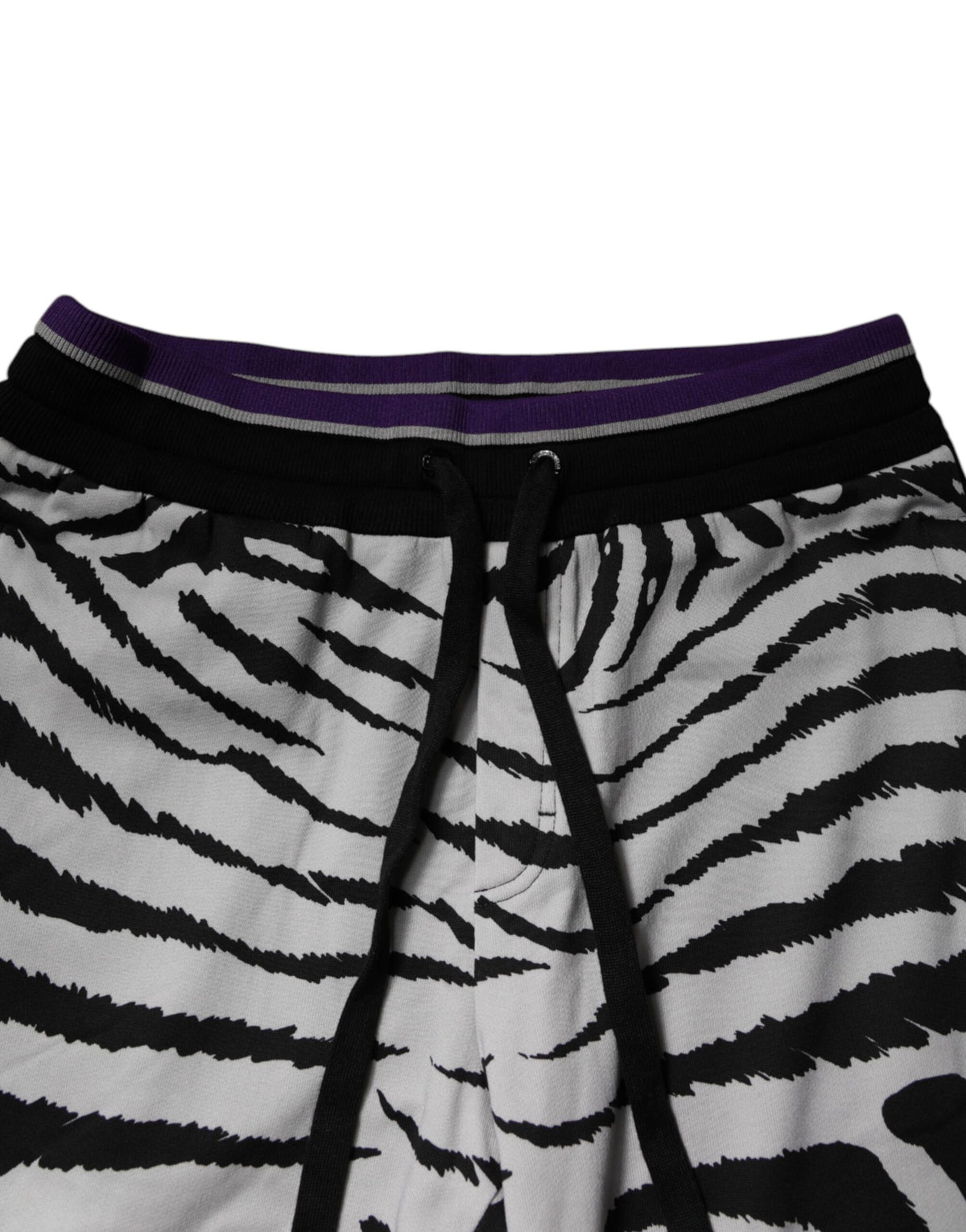 Dolce & Gabbana Black White Zebra Men Jogger Sweatpants Pants