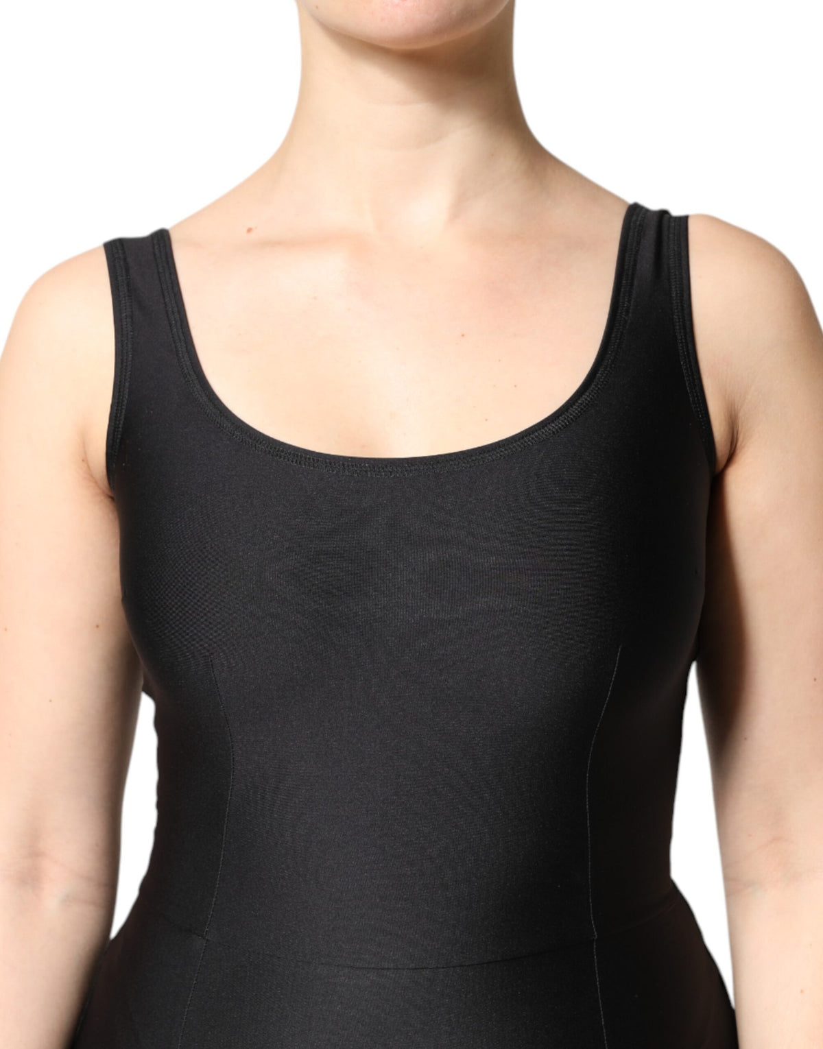 Dolce & Gabbana Black Sleeveless Bodycon Women Jumpsuit Dress