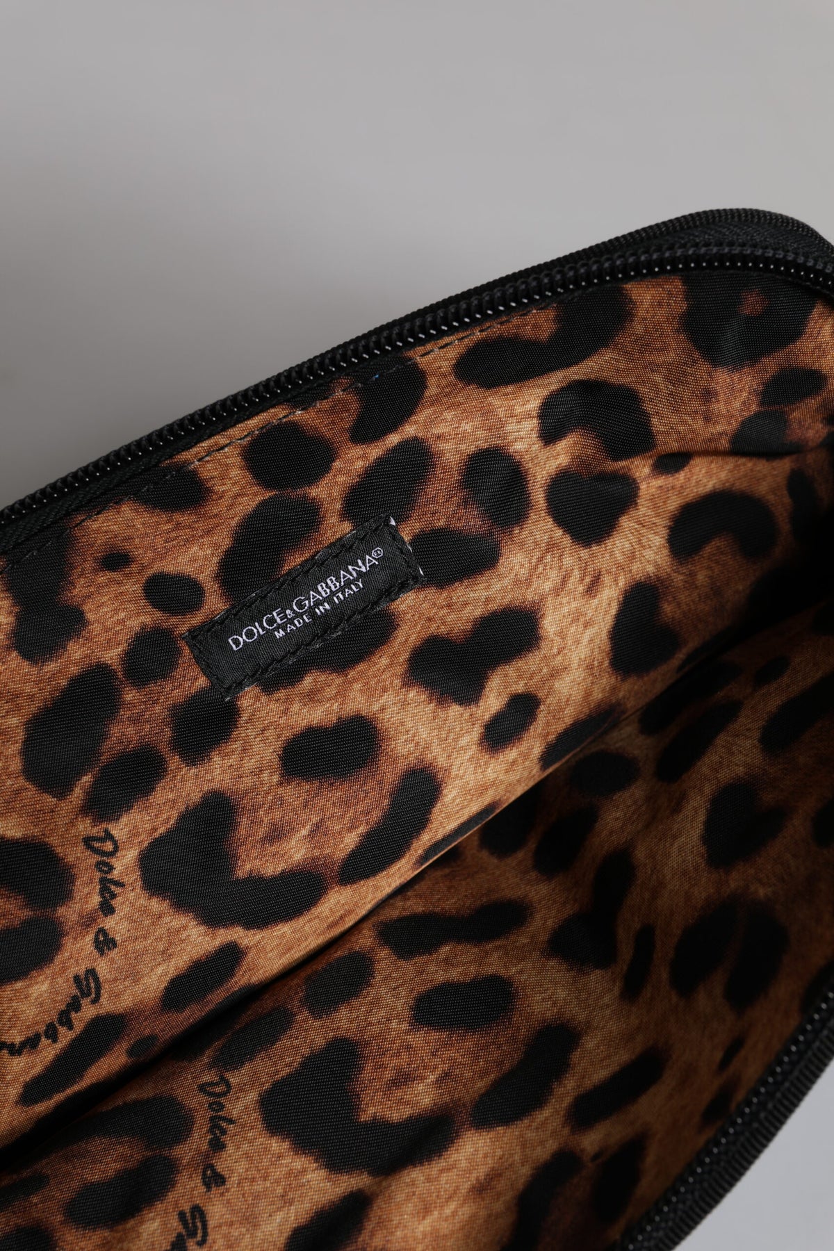 Dolce & Gabbana Blue DG Logo Print Clutch Zip Borse Pouch Bag