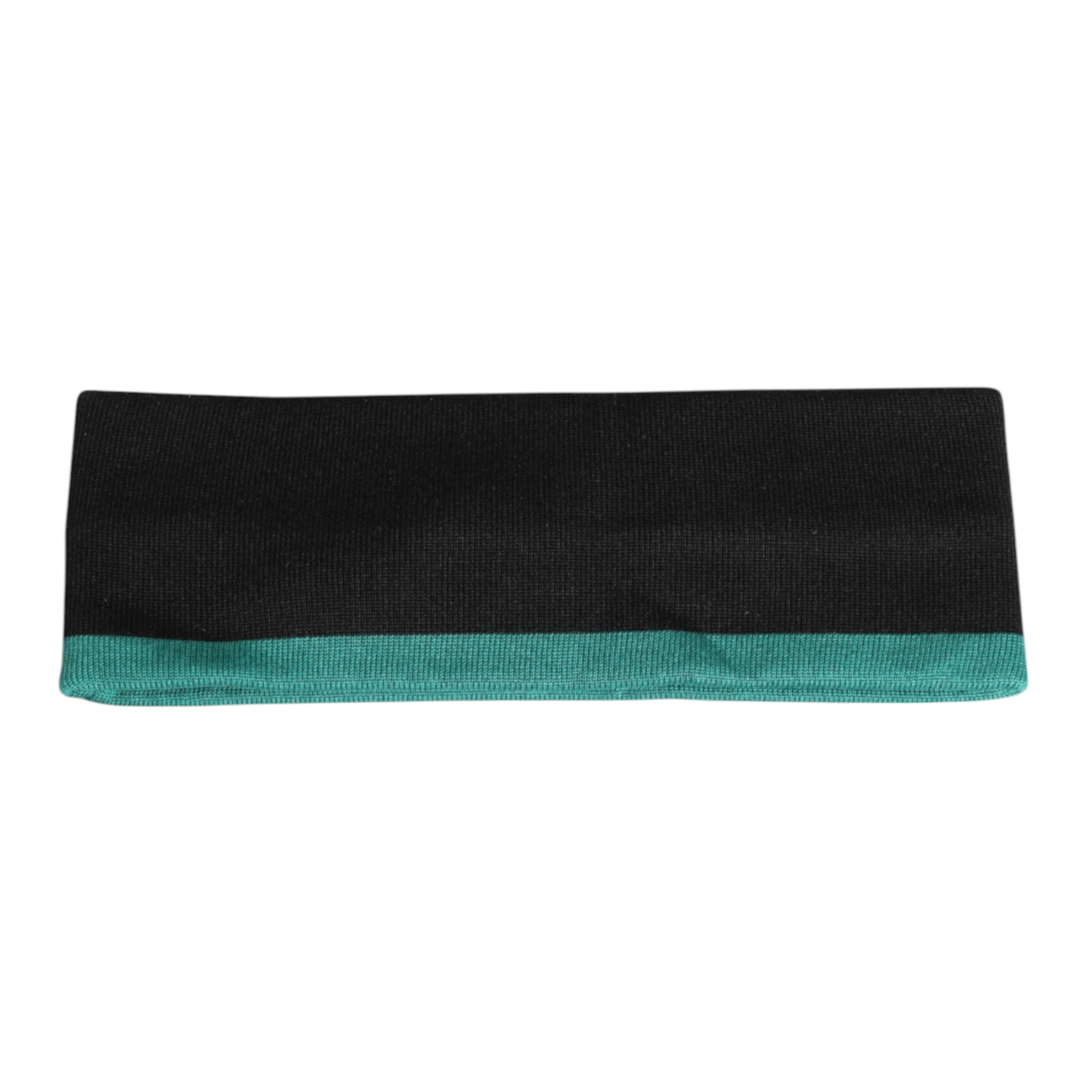 Dolce & Gabbana Black Silk Knitted DG Queen Head Band Hat