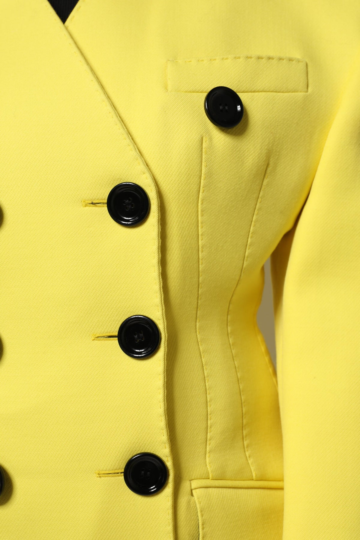 Dolce & Gabbana Yellow Double Breasted Trench Coat Jacket