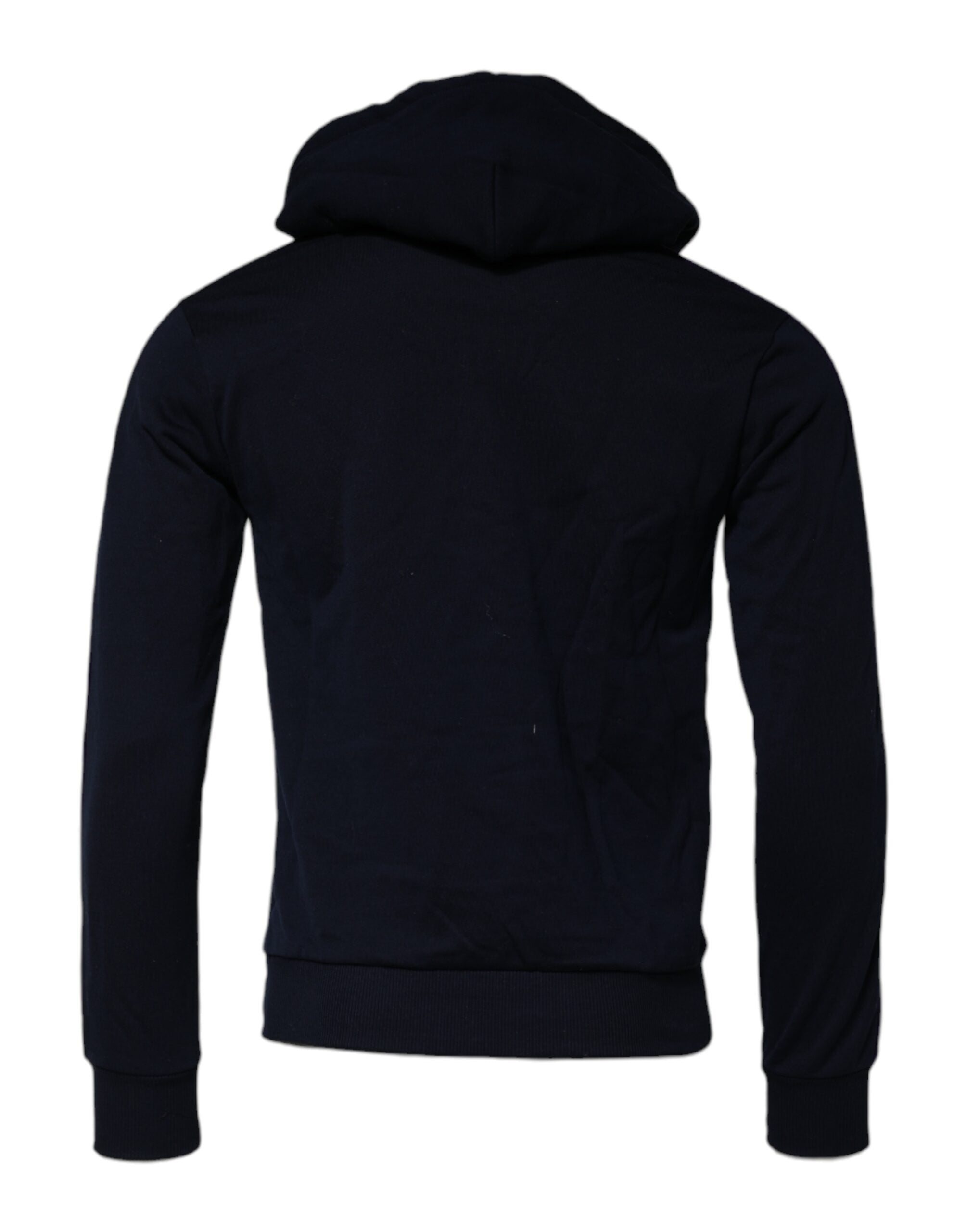 Dolce & Gabbana Black Crown Cotton Hooded Sweatshirt Sweater