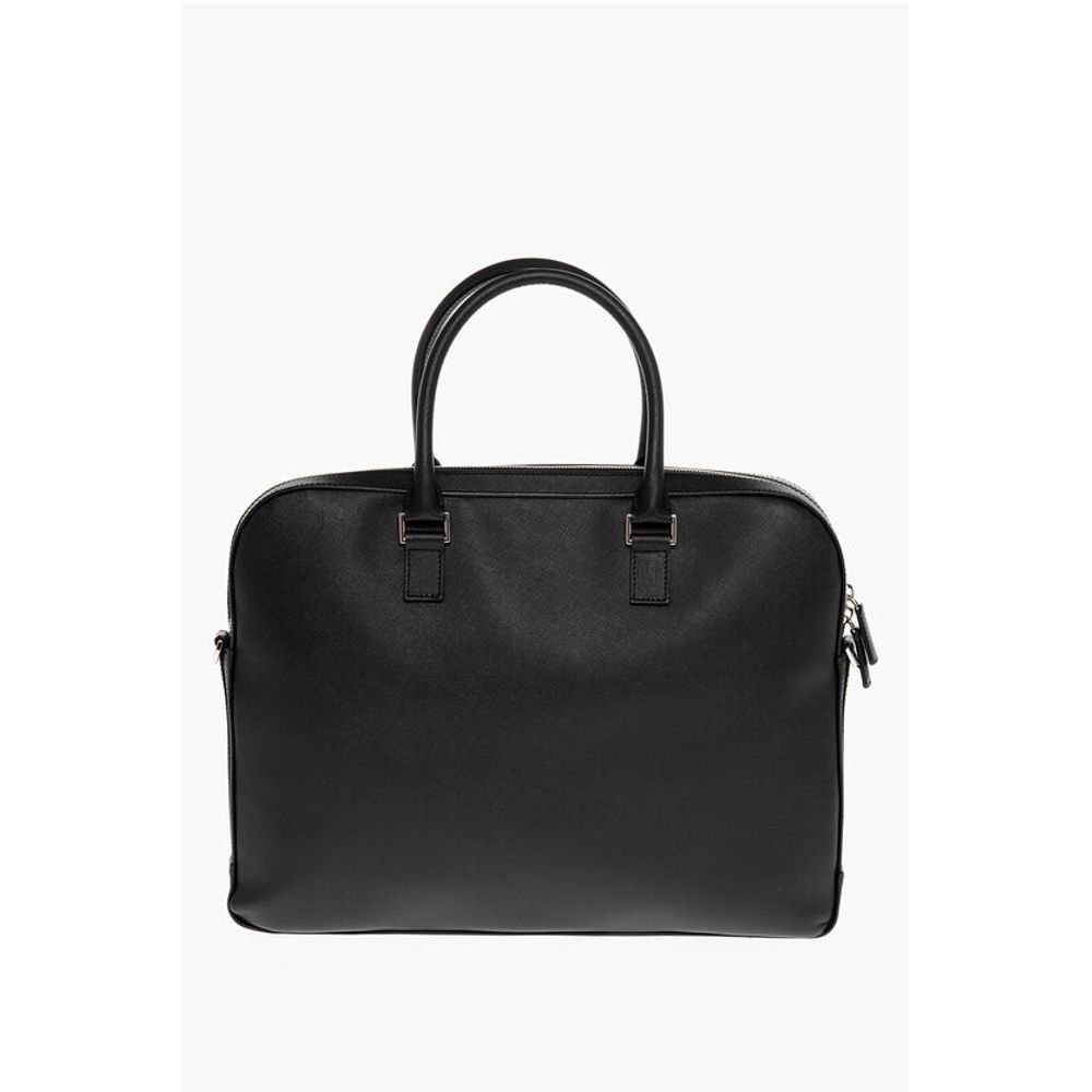 Testoni Black Cowhide Shoulder Bag